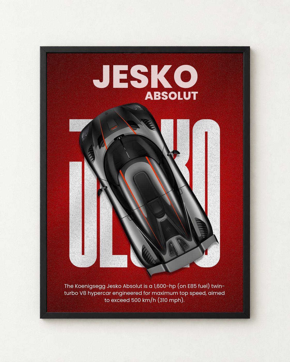 Koenigsegg Jesko Absolut Özel Tasarım Otomobil Posteri