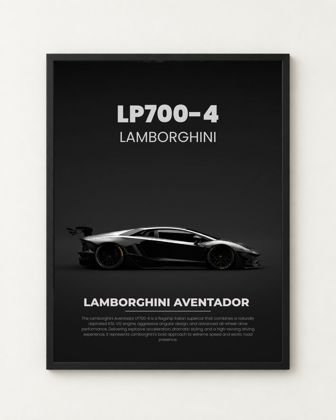 Lamborghini Aventador LP700-4 Özel Tasarım Otomobil Posteri