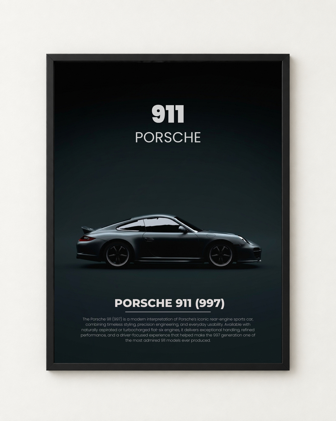 Porsche 911 (997) Özel Tasarım Otomobil Posteri