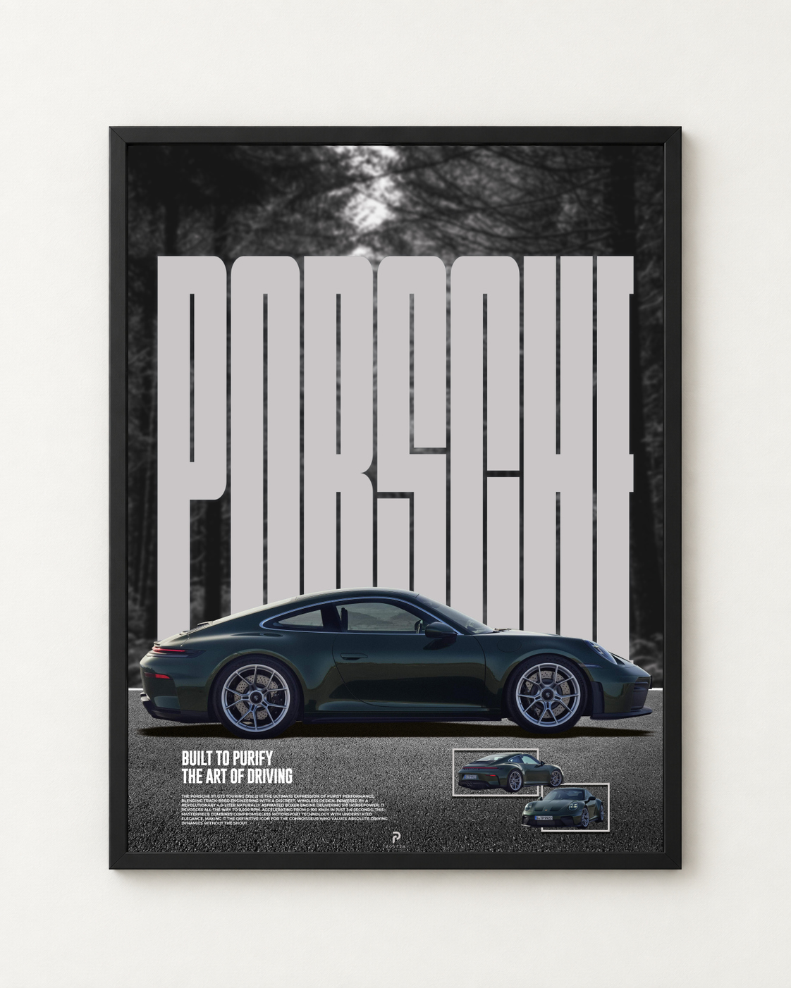 Porsche 911 Touring Özel Tasarım Araba Posteri